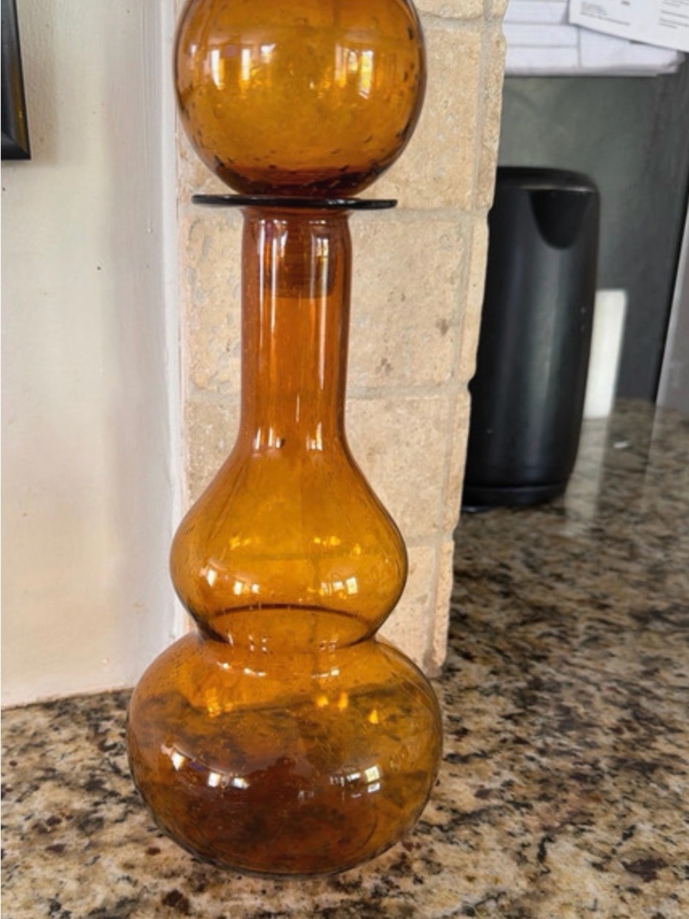 Empoli Amber Glass Decorative Vase - Home Accents